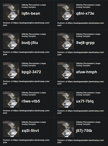 glitchy percussion loops